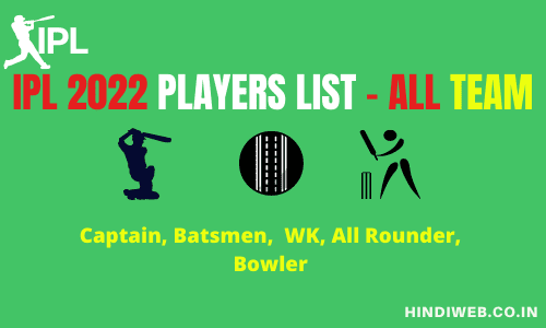 IPL 2022 Players List