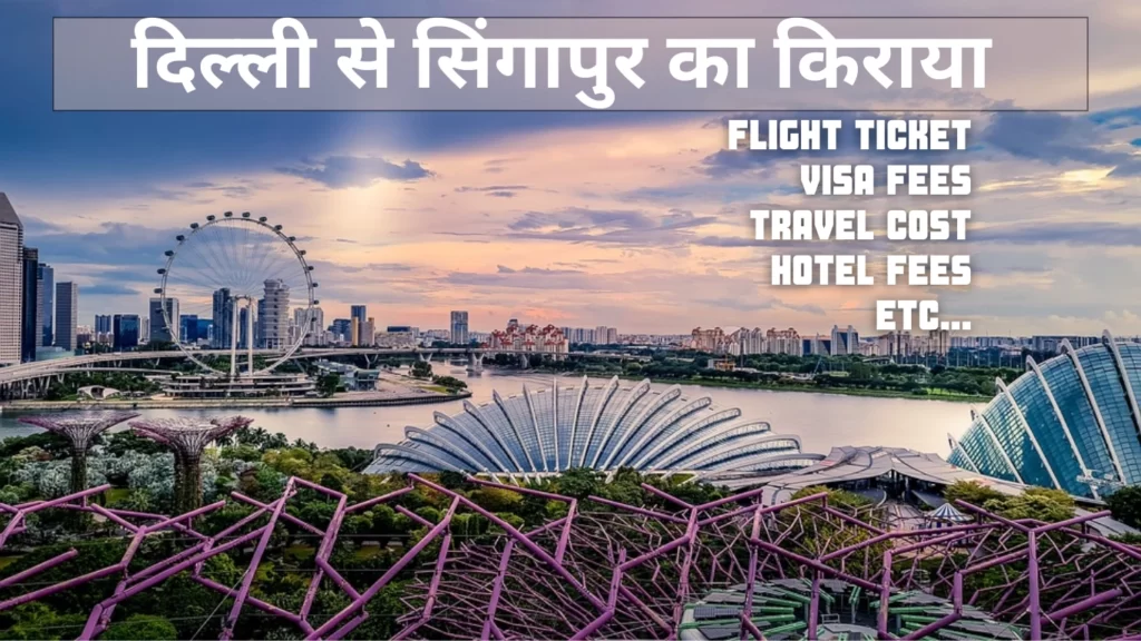 दिल्ली से सिंगापुर का किराया सिंगापुर जाने का खर्चा
